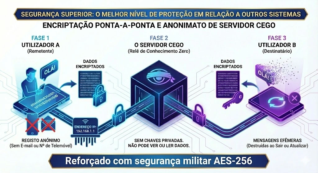 Como funciona o chat encriptado